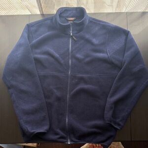 L.L. Bean Men's Deep Blue Zip-Up Sweater Fleece Large Tall